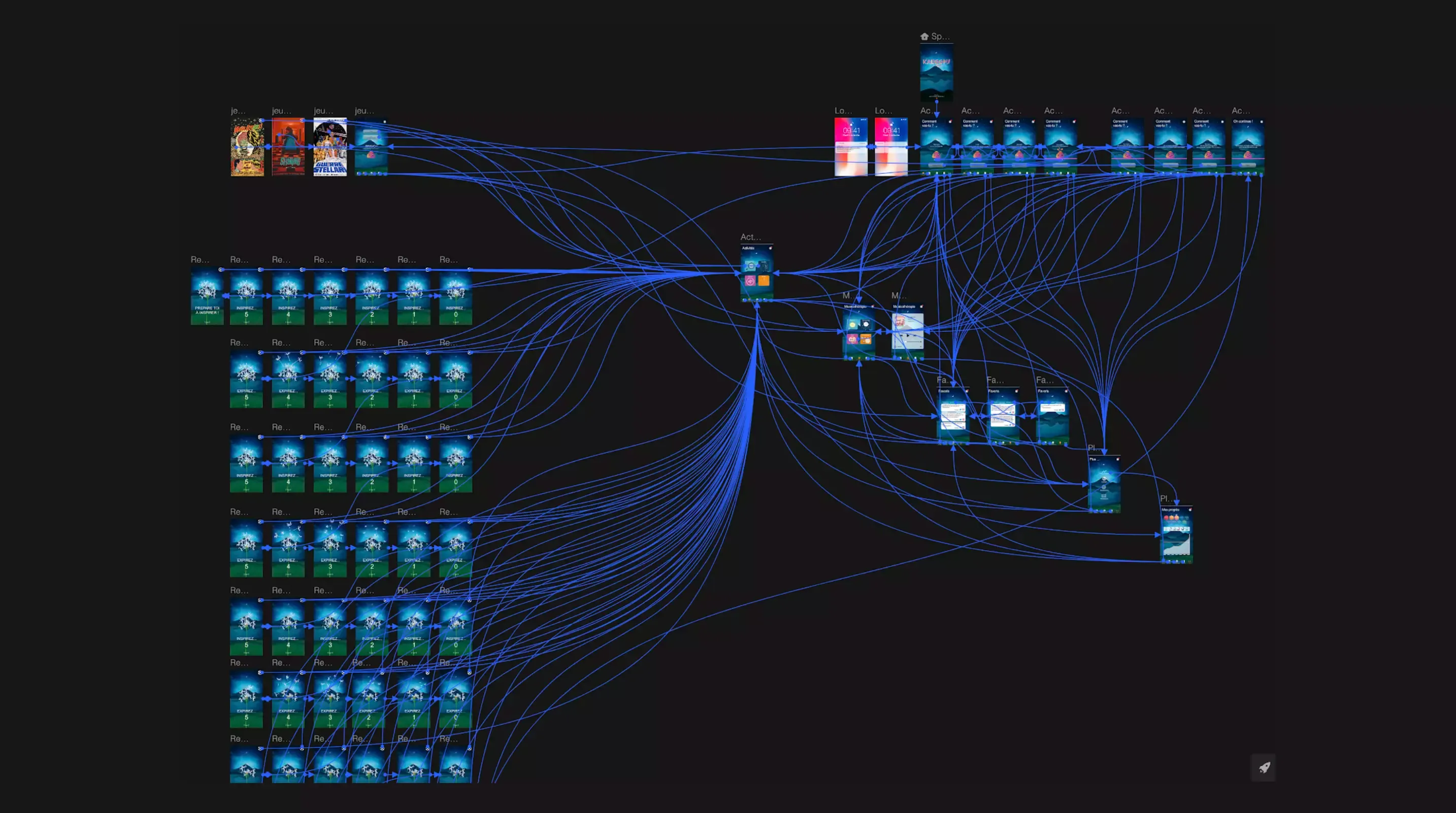 Prototype initial sur Sketch